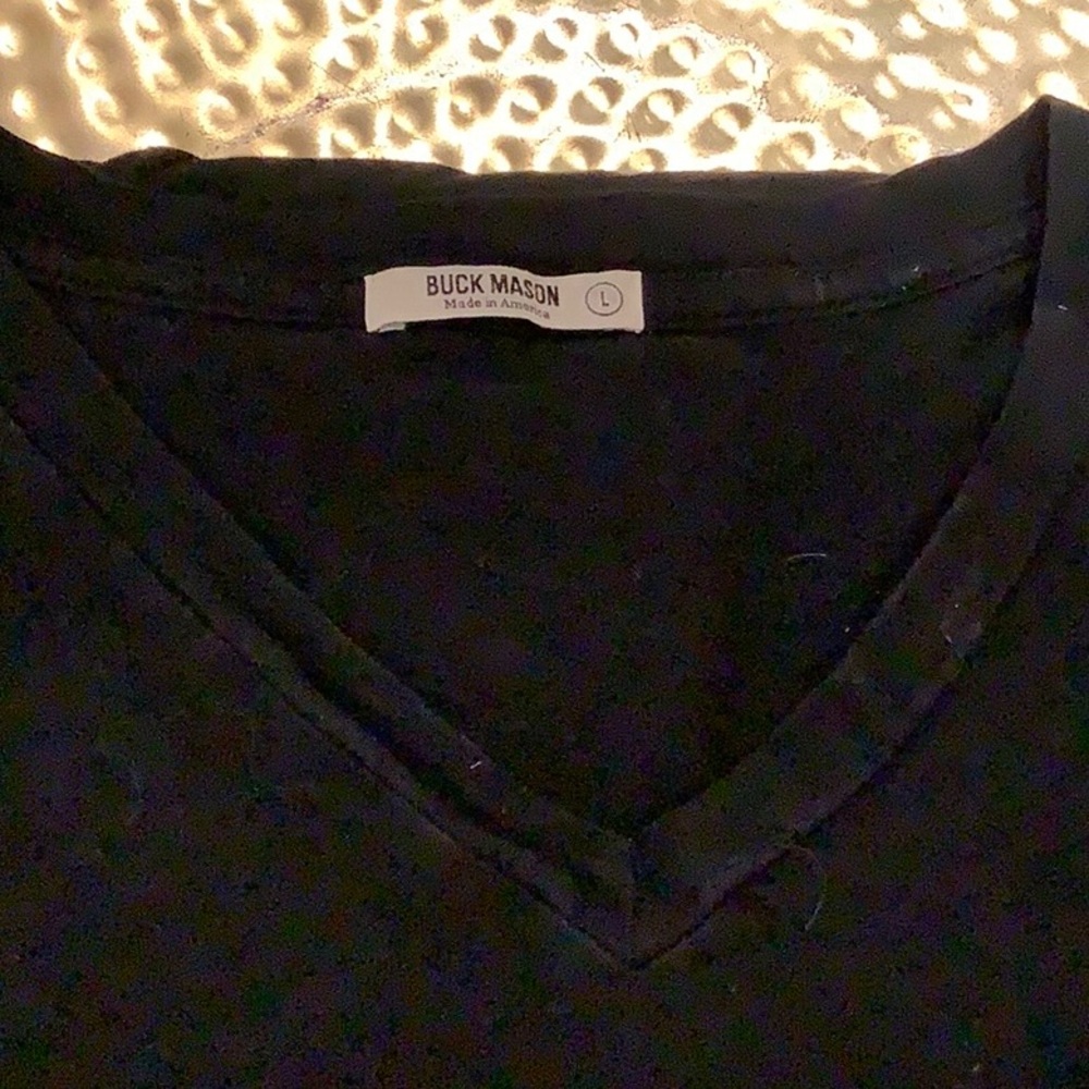 Buck Mason Black V Neck - Picture 3 of 9